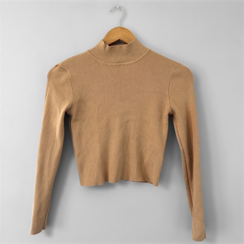 Divided H&M Beige Ribbed Knit Sweater M